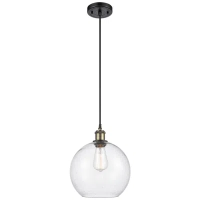 Innovations Lighting Ballston Athens 10" Black Antique Brass Corded Mini Pendant W/ Seedy S