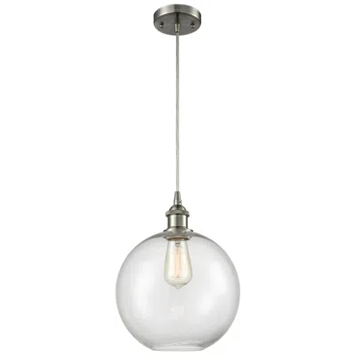 Innovations Lighting Ballston Athens 10" Led Mini Pendant - Brushed Satin Nickel - Clear Sh