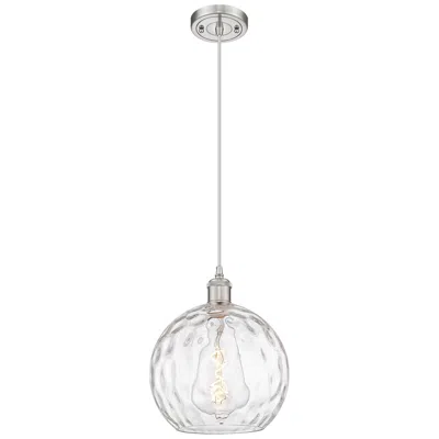 Innovations Lighting Ballston Athens 10"w Brushed Nickel Cord Mini Pendant Water Glass Shad