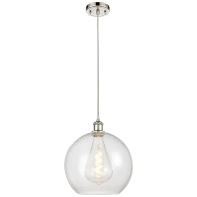 Innovations Lighting Ballston Athens 12" Led Mini Pendant - Polished Nickel - Seedy Shade