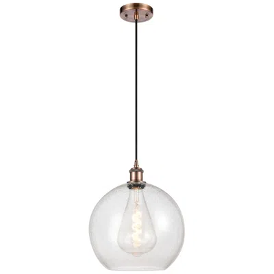 Innovations Lighting Ballston Athens 12" Mini Pendant - Antique Copper - Seedy Shade