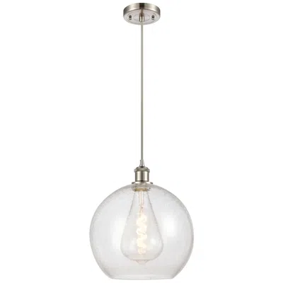 Innovations Lighting Ballston Athens 12" Mini Pendant - Brushed Satin Nickel - Seedy Shade