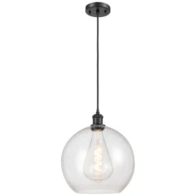 Innovations Lighting Ballston Athens 12" Mini Pendant - Matte Black - Seedy Shade