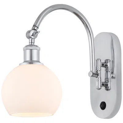 Innovations Lighting Ballston Athens 6" Incandescent Sconce - Chrome Finish - Matte White S