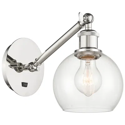 Innovations Lighting Ballston Athens 6" Incandescent Sconce - Nickel Finish - Clear Shade