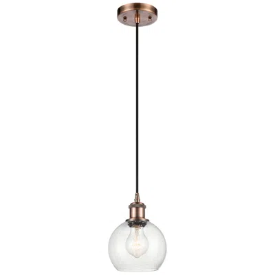 Innovations Lighting Ballston Athens 6" Led Mini Pendant - Antique Copper - Seedy Shade