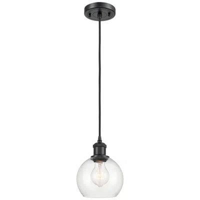 Innovations Lighting Ballston Athens 6" Led Mini Pendant - Matte Black - Clear Shade