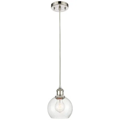 Innovations Lighting Ballston Athens 6" Led Mini Pendant - Polished Nickel - Seedy Shade