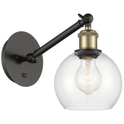 Innovations Lighting Ballston Athens 6" Led Sconce - Black Brass Finish - Clear Shade