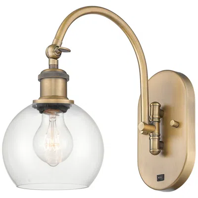 Innovations Lighting Ballston Athens 6" Led Sconce- Brass Finish - Clear Shade
