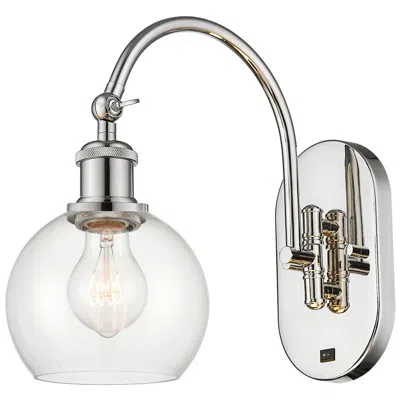 Innovations Lighting Ballston Athens 6" Led Sconce- Nickel Finish - Clear Shade