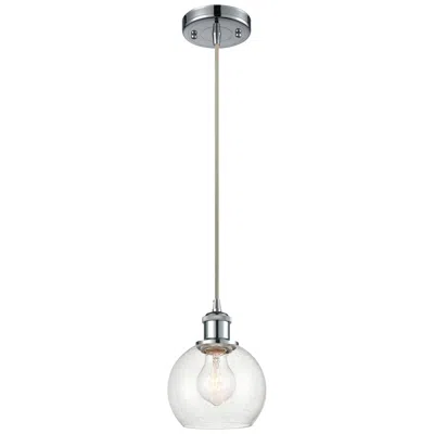 Innovations Lighting Ballston Athens 6" Mini Pendant - Polished Chrome - Seedy Shade