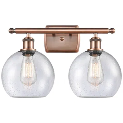 Innovations Lighting Ballston Athens 8" 2 Light 18" Bath Light - Antique Copper - Seed