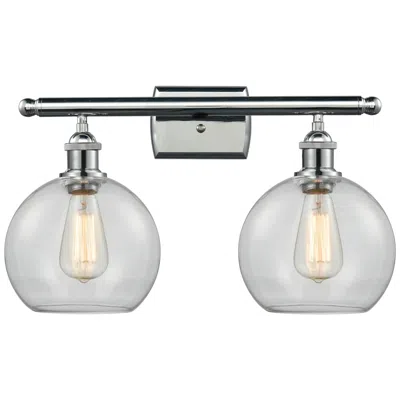 Innovations Lighting Ballston Athens 8" 2 Light 18" Bath Light - Polished Chrome - Cle