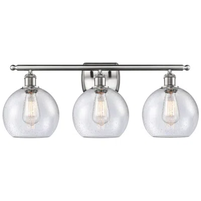 Innovations Lighting Ballston Athens 8" 3 Light 26" Bath Light - Brushed Satin Nickel