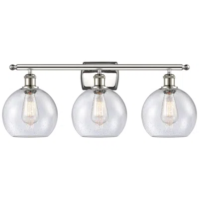 Innovations Lighting Ballston Athens 8" 3 Light 26" Led Bath Light - Polished Nickel -