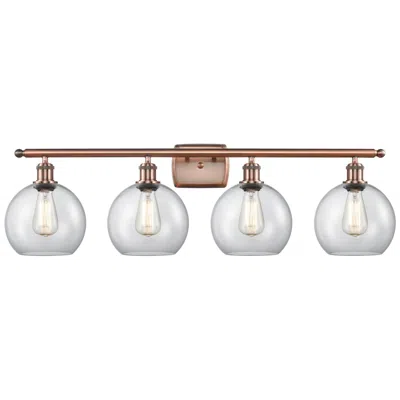 Innovations Lighting Ballston Athens 8" 4 Light 36" Bath Light - Antique Copper - Clea
