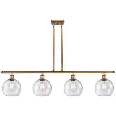 Innovations Lighting Ballston Athens 8" 4 Light 48" Island Light - Brushed Brass  - Se