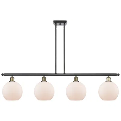 Innovations Lighting Ballston Athens 8" 4 Light 48" Led Island Light - Black Brass  -