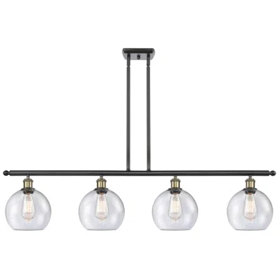 Innovations Lighting Ballston Athens 8" 4 Light 48" Led Island Light - Black Brass  -