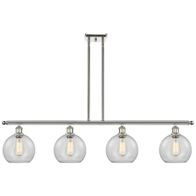 Innovations Lighting Ballston Athens 8" 4 Light 48" Led Island Light - Polished Nickel