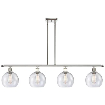 Innovations Lighting Ballston Athens 8" 4 Light 48" Led Island Light - Polished Nickel