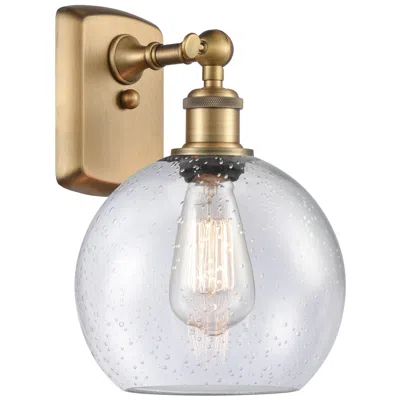 Innovations Lighting Ballston Athens 8" Incandescent Sconce- Brass Finish - Seedy Shade