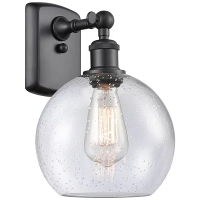 Innovations Lighting Ballston Athens 8" Incandescent Sconce- Matte Black Finish - Seedy Sha