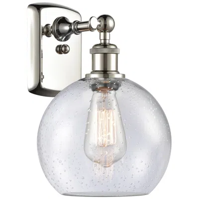 Innovations Lighting Ballston Athens 8" Incandescent Sconce- Nickel Finish - Seedy Shade