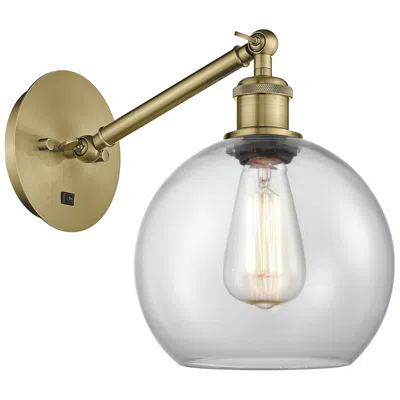 Innovations Lighting Ballston Athens 8" Led Sconce - Brass Finish - Clear Shade