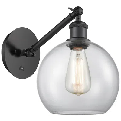 Innovations Lighting Ballston Athens 8" Led Sconce - Matte Black Finish - Clear Shade