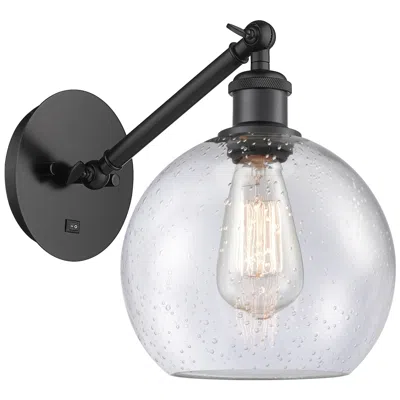 Innovations Lighting Ballston Athens 8" Led Sconce - Matte Black Finish - Seedy Shade