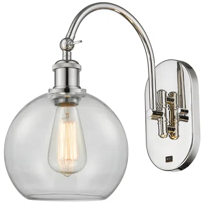 Innovations Lighting Ballston Athens 8" Led Sconce - Nickel Finish - Clear Shade