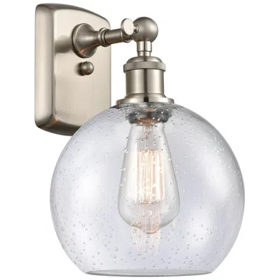 Innovations Lighting Ballston Athens 8" Led Sconce - Nickel Finish - Seedy Shade