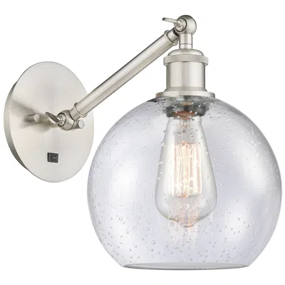 Innovations Lighting Ballston Athens 8" Led Sconce - Nickel Finish - Seedy Shade