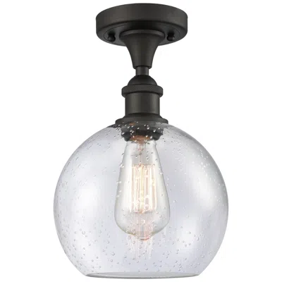 Innovations Lighting Ballston Athens  8" Semi-flush Mount - Oil Rubbed Bronze - Seedy Shade
