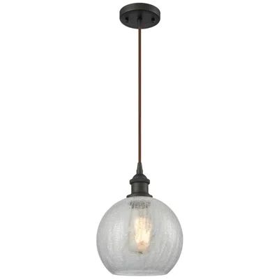 Innovations Lighting Ballston Athens 8"w Cord Hung Bronze Mini Pendant W/ Clear Shade