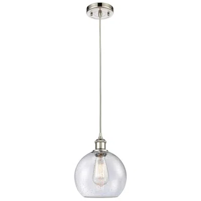 Innovations Lighting Ballston Athens 8"w Cord Hung Polished Nickel Mini Pendant W/ Seedy Sh