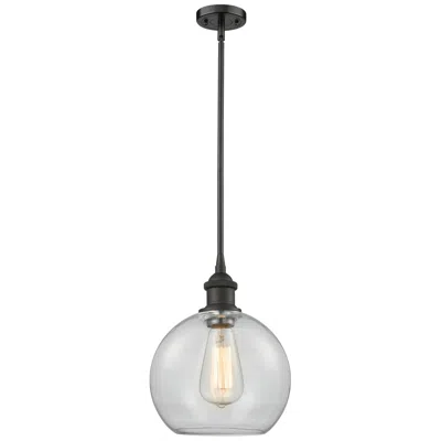 Innovations Lighting Ballston Athens 8"w Stem Hung Bronze Mini Pendant W/ Clear Shade