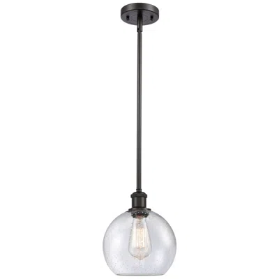 Innovations Lighting Ballston Athens 8"w Stem Hung Bronze Mini Pendant W/ Seedy Shade