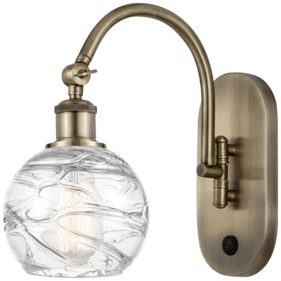 Innovations Lighting Ballston Athens Deco Swirl 6" Incandescent Sconce - Brass - Swirl Shad