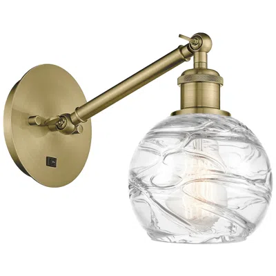 Innovations Lighting Ballston Athens Deco Swirl 6" Incandescent Sconce - Brass - Swirl Shad