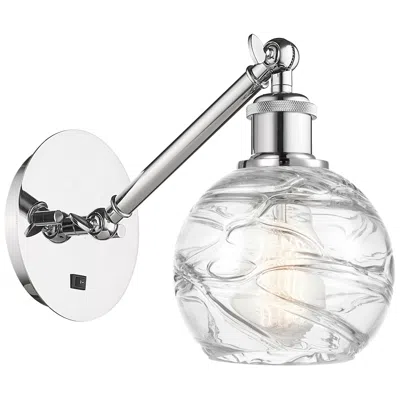 Innovations Lighting Ballston Athens Deco Swirl 6" Incandescent Sconce - Chrome - Swirl Sha