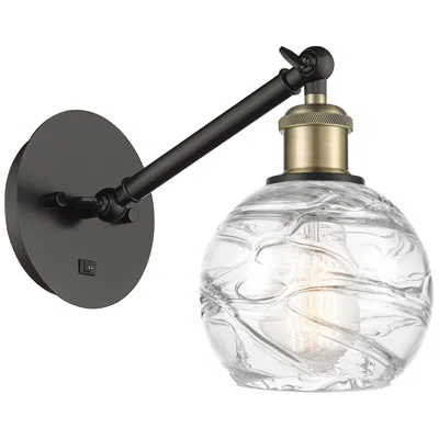 Innovations Lighting Ballston Athens Deco Swirl 6" Led Sconce - Black Brass Finish - Swirl