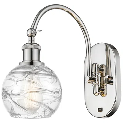 Innovations Lighting Ballston Athens Deco Swirl 6" Led Sconce - Nickel Finish - Swirl Shade