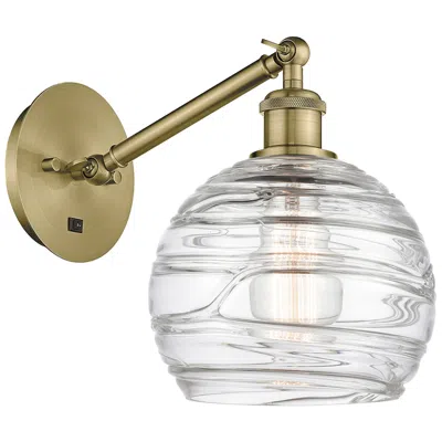 Innovations Lighting Ballston Athens Deco Swirl 8" Incandescent Sconce - Brass - Swirl Shad