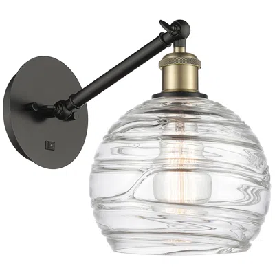 Innovations Lighting Ballston Athens Deco Swirl 8" Led Sconce - Black Brass Finish - Swirl