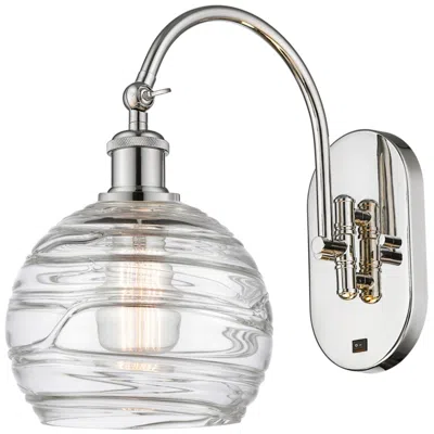 Innovations Lighting Ballston Athens Deco Swirl 8" Led Sconce - Nickel Finish - Swirl Shade