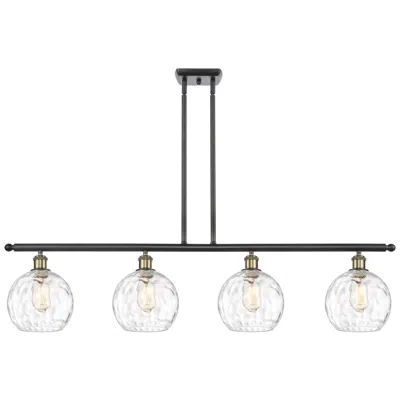 Innovations Lighting Ballston Athens Water 8" 4 Light 48" Led Island Light - Black Bra