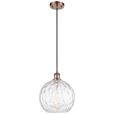Innovations Lighting Ballston Athens Water Glass 10" Mini Pendant - Copper - Clear
